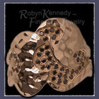 Gold and Black Diamonds 'Flames' Ring Picture