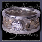 10 Karat Yellow Gold, Sterling Silver and White Sapphire 'Destiny Ring' Image