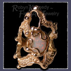 14 Karat Yellow  Gold and Opal Pinkie Ring Image