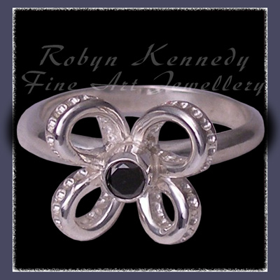 18 Karat Yellow Gold, Sterling Silver and Amethyst Ring Image