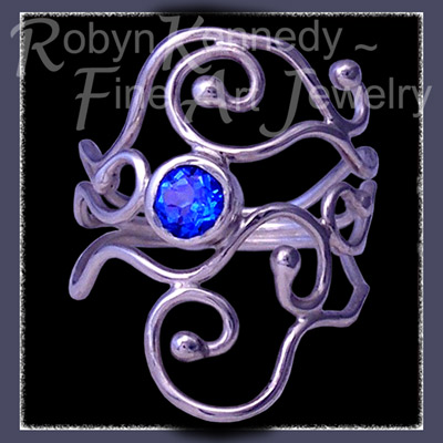 Sterling Silver and Glacier Topaz  'Eye Candy III' Ring Image