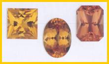 Various Cuts of Yellow Topaz Gemstones Image