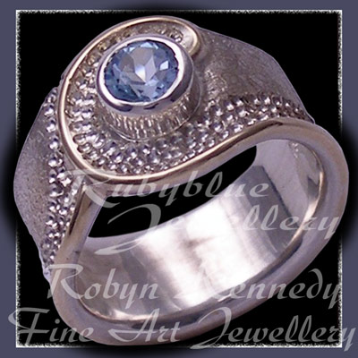 10 Karat Yellow Gold, Sterlium Sterling Silver and  Cubic Zirconia 'Dreamland' Ring Image
